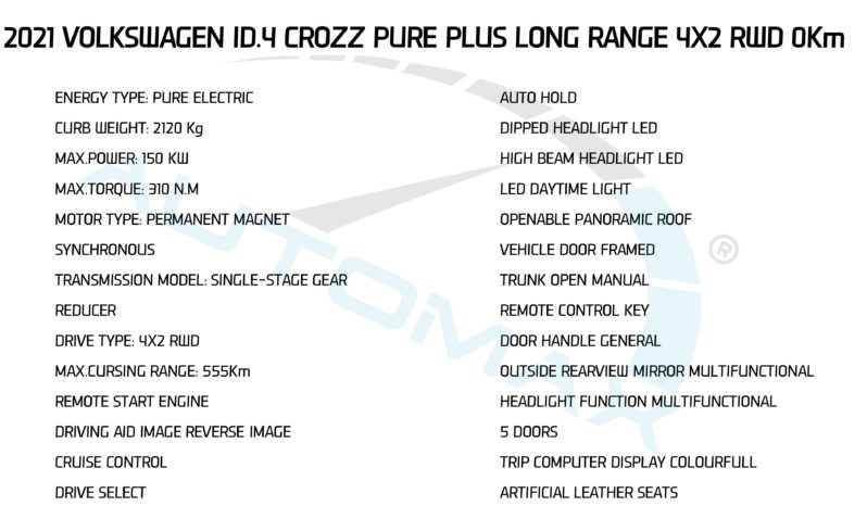 2021 Volkswagen ID.4 Crozz Pure Plus 4X2 Long Range Openable Panoramic Roof Dusk Blue full